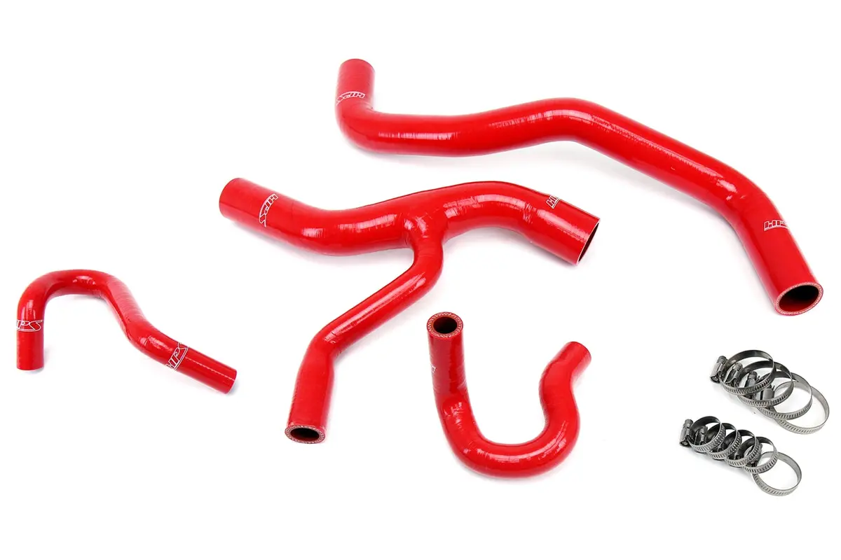 Hps Performance High Temp Reinforced Silicone Radiator And Heater Coolant Hose Kit, Red, 57-1416-Red 1