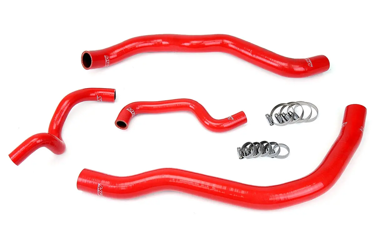 Hps Performance High Temp Reinforced Silicone Radiator Coolant Hose Kit, Red, 57-1418-Red 1