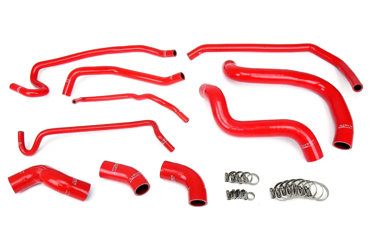 Hps Performance High Temp Reinforced Silicone Radiator And Heater Coolant Hose Kit, Red, 57-1429-Red 1