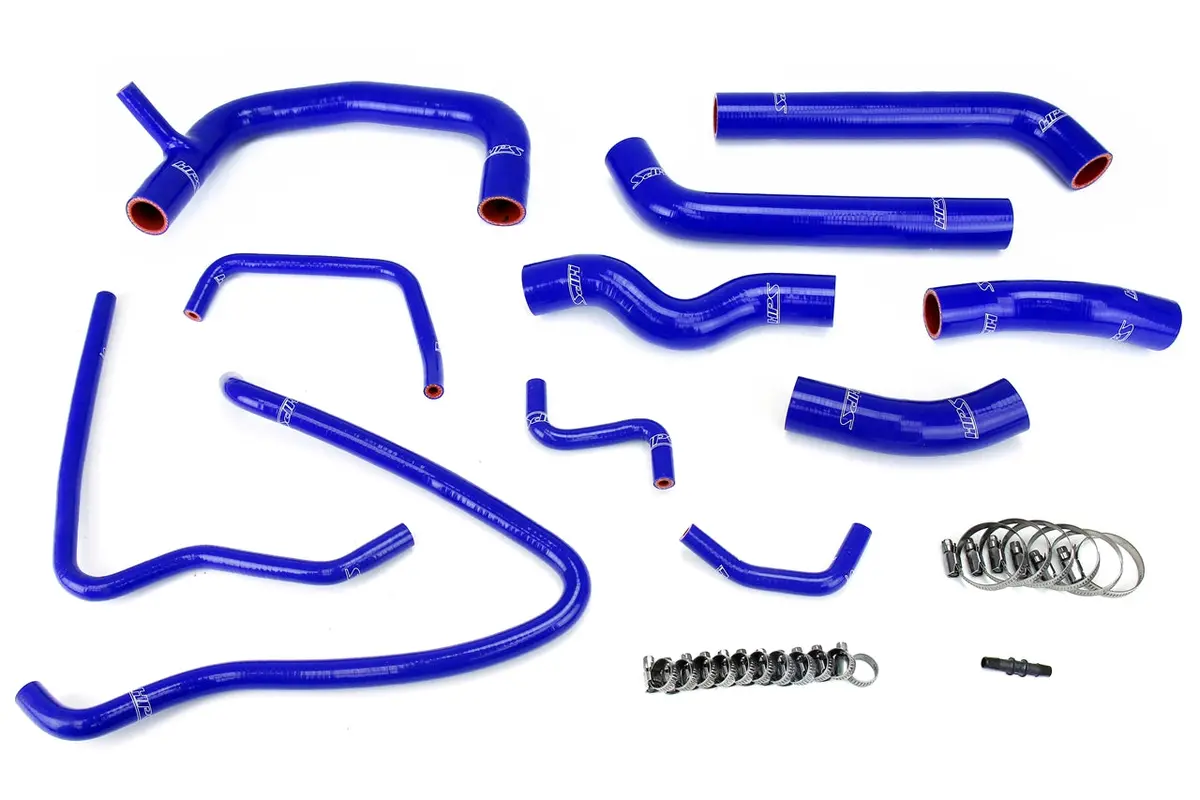 Hps Performance High Temp Reinforced Silicone Radiator Coolant Hose Kit, Blue, 57-1432-Blue 1