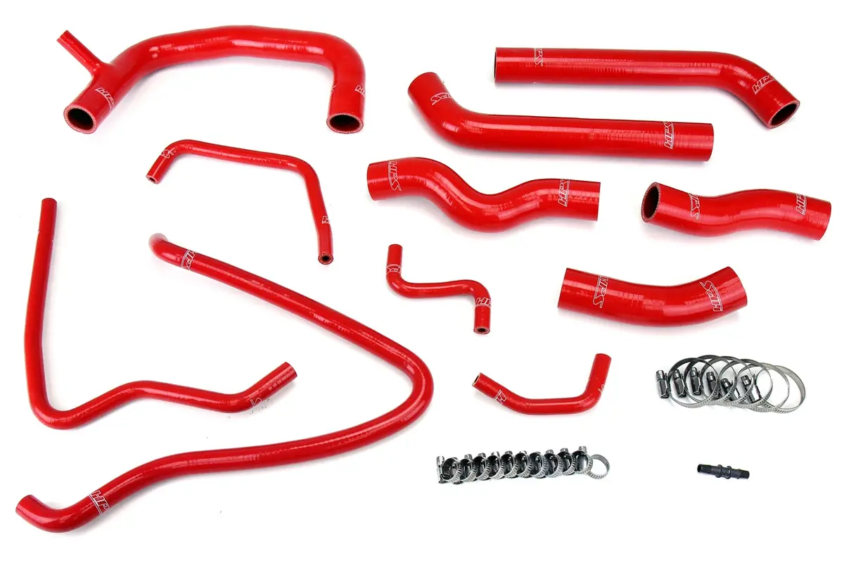 Hps Performance High Temp Reinforced Silicone Radiator Coolant Hose Kit, Red, 57-1432-Red 1