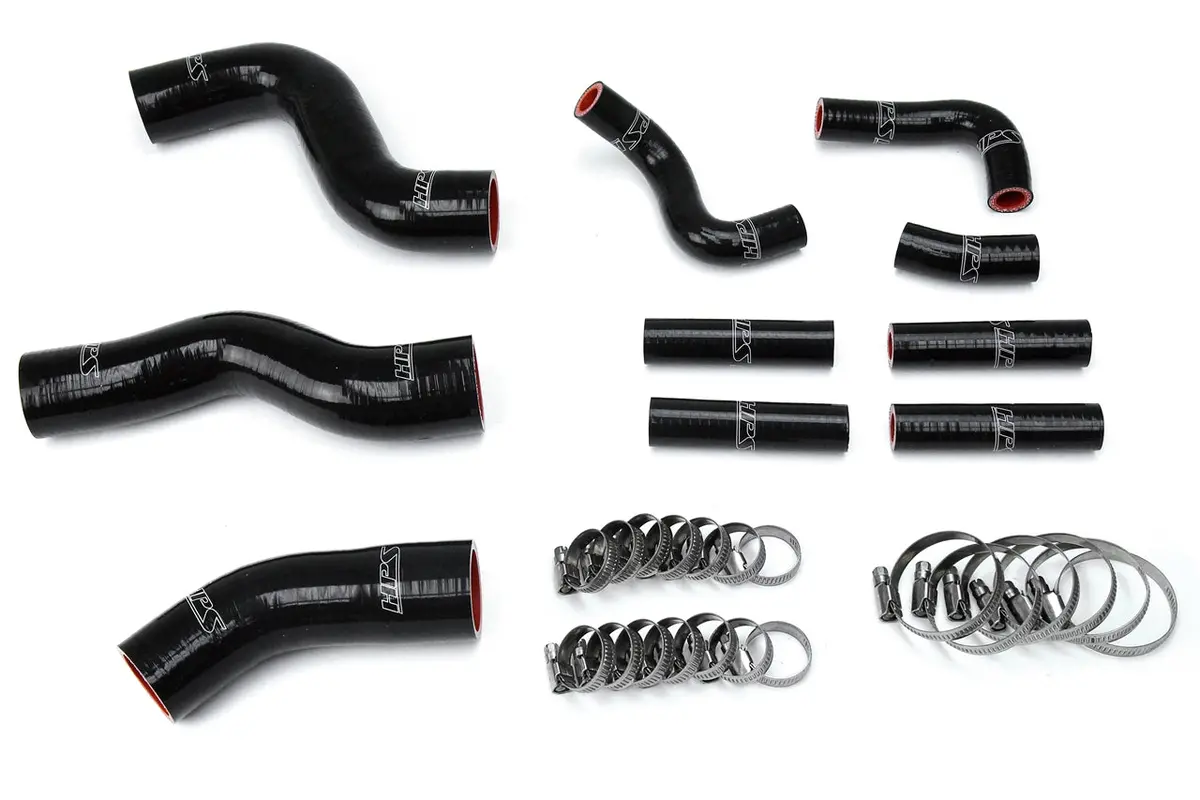Hps Performance High Temp Reinforced Silicone Radiator And Heater Coolant Hose Kit, Black, 57-1441-Blk 1