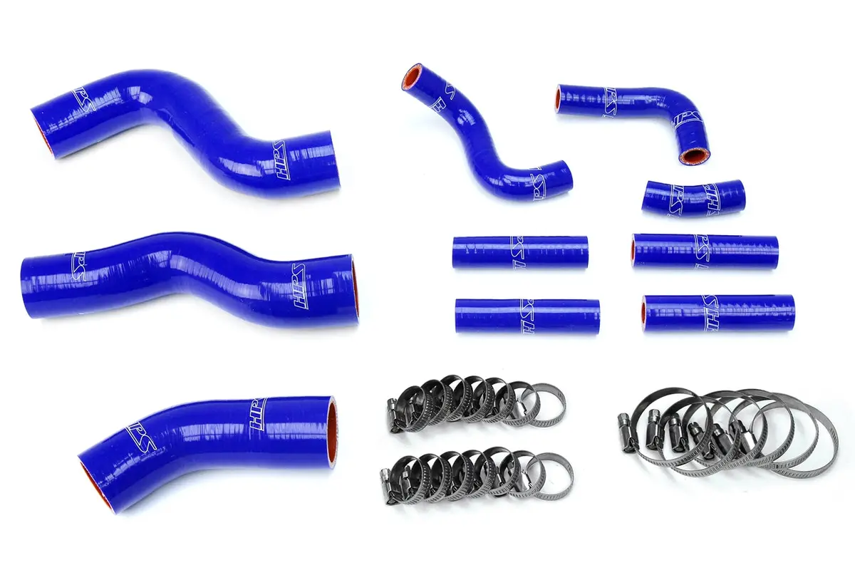 Hps Performance High Temp Reinforced Silicone Radiator And Heater Coolant Hose Kit, Blue, 57-1441-Blue 1