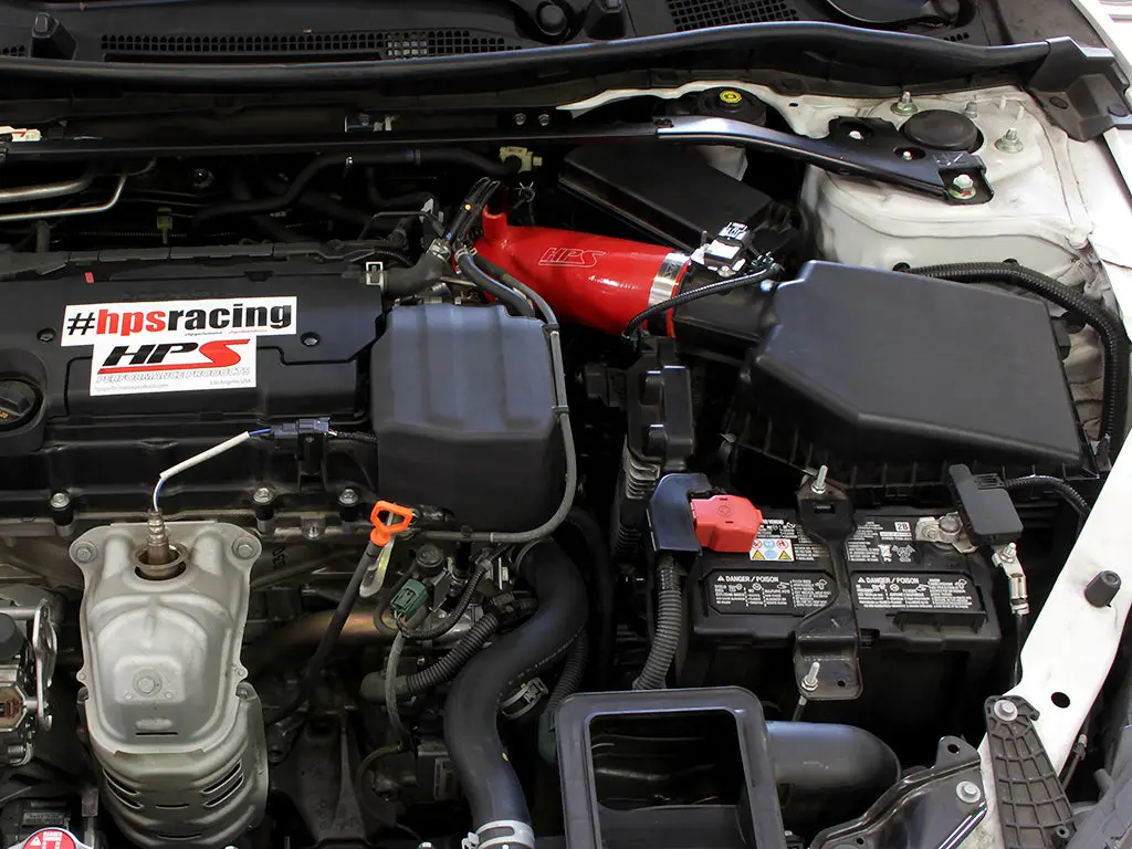 Hps Performance High Temp Reinforced Silicone Air Intake Hose Kit, Red, 57-1445-Red 2