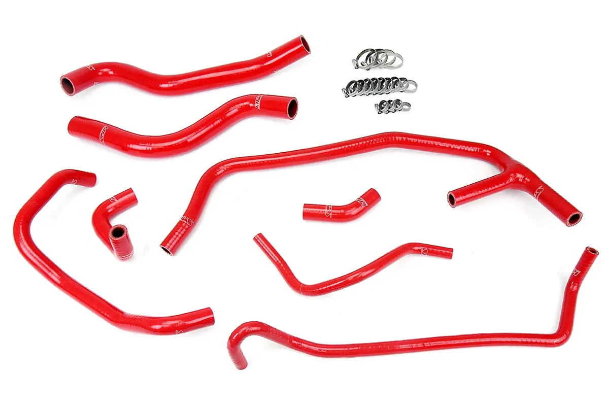 Hps Performance High Temp Reinforced Silicone Radiator And Heater Coolant Hose Kit, Red, 57-1452-Red 1