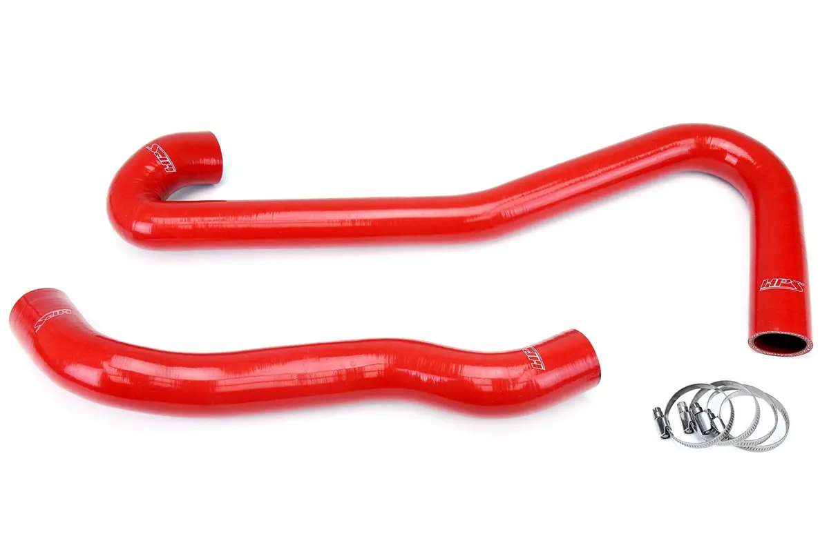 Hps Performance High Temp Reinforced Silicone Radiator Coolant Hose Kit, Red, 57-1460-Red 1