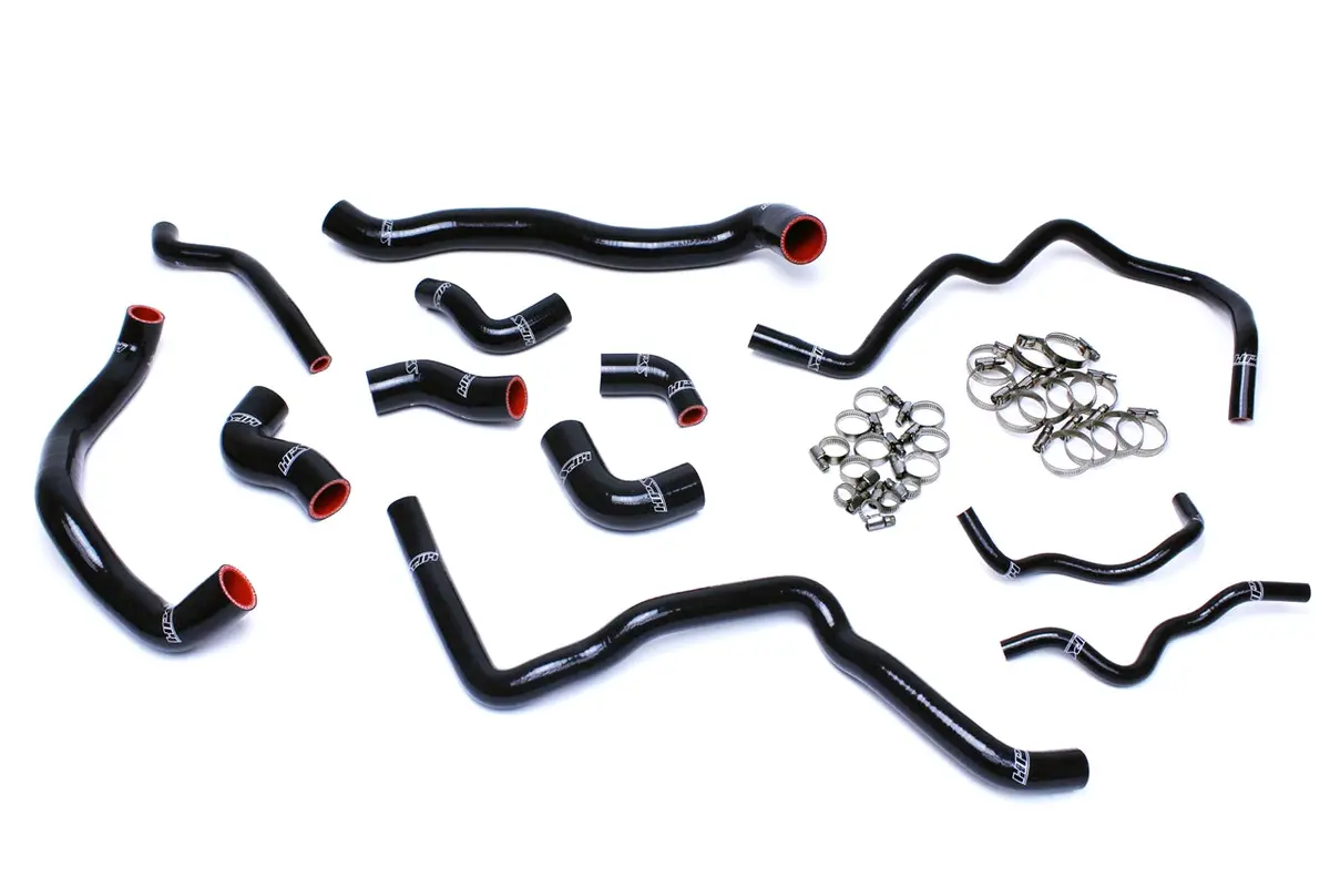 Hps Performance High Temp Reinforced Silicone Radiator And Ancillary Coolant Hose Kit, Black, 57-1476-Blk 1