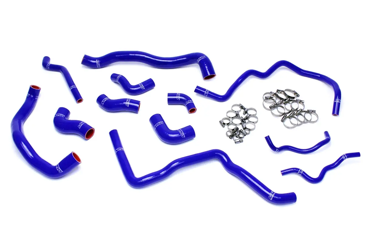 Hps Performance High Temp Reinforced Silicone Radiator And Ancillary Coolant Hose Kit, Blue, 57-1476-Blue 1