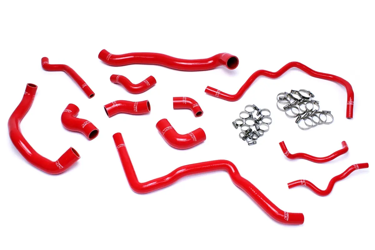 Hps Performance High Temp Reinforced Silicone Radiator And Ancillary Coolant Hose Kit, Red, 57-1476-Red 1