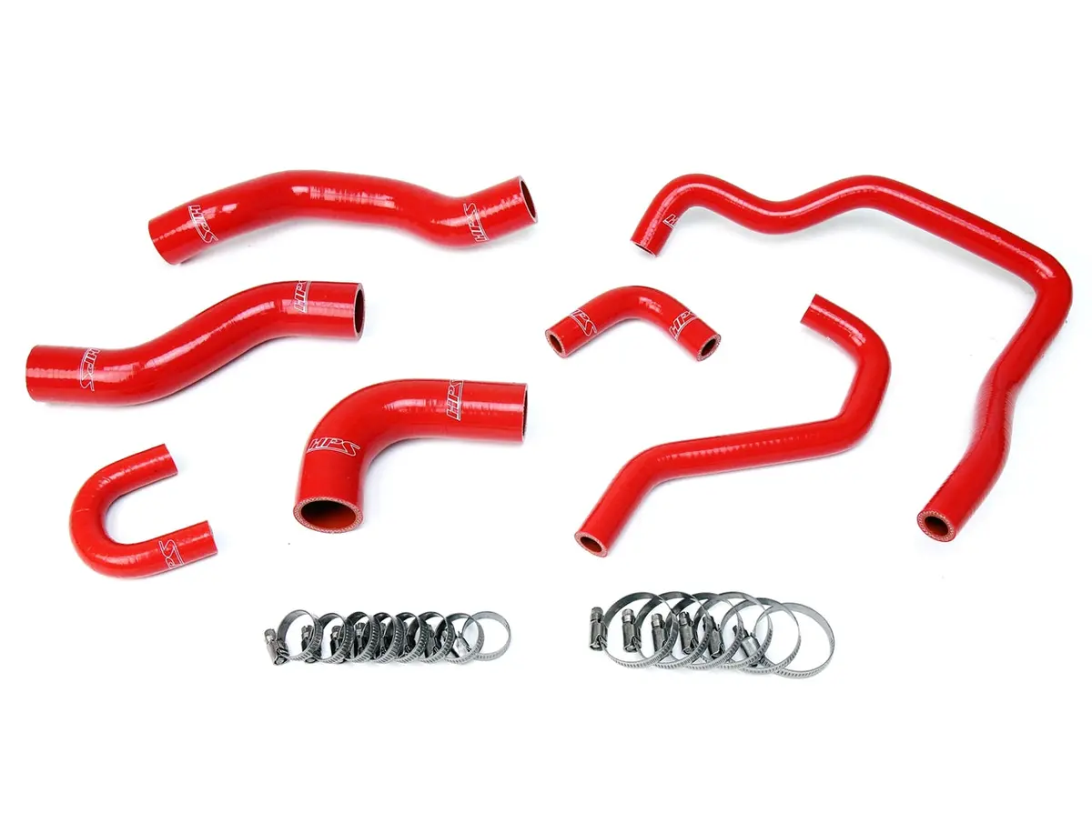 Hps Performance High Temp Reinforced Silicone Radiator And Heater Coolant Hose Kit, Red, 57-1478-Red 1