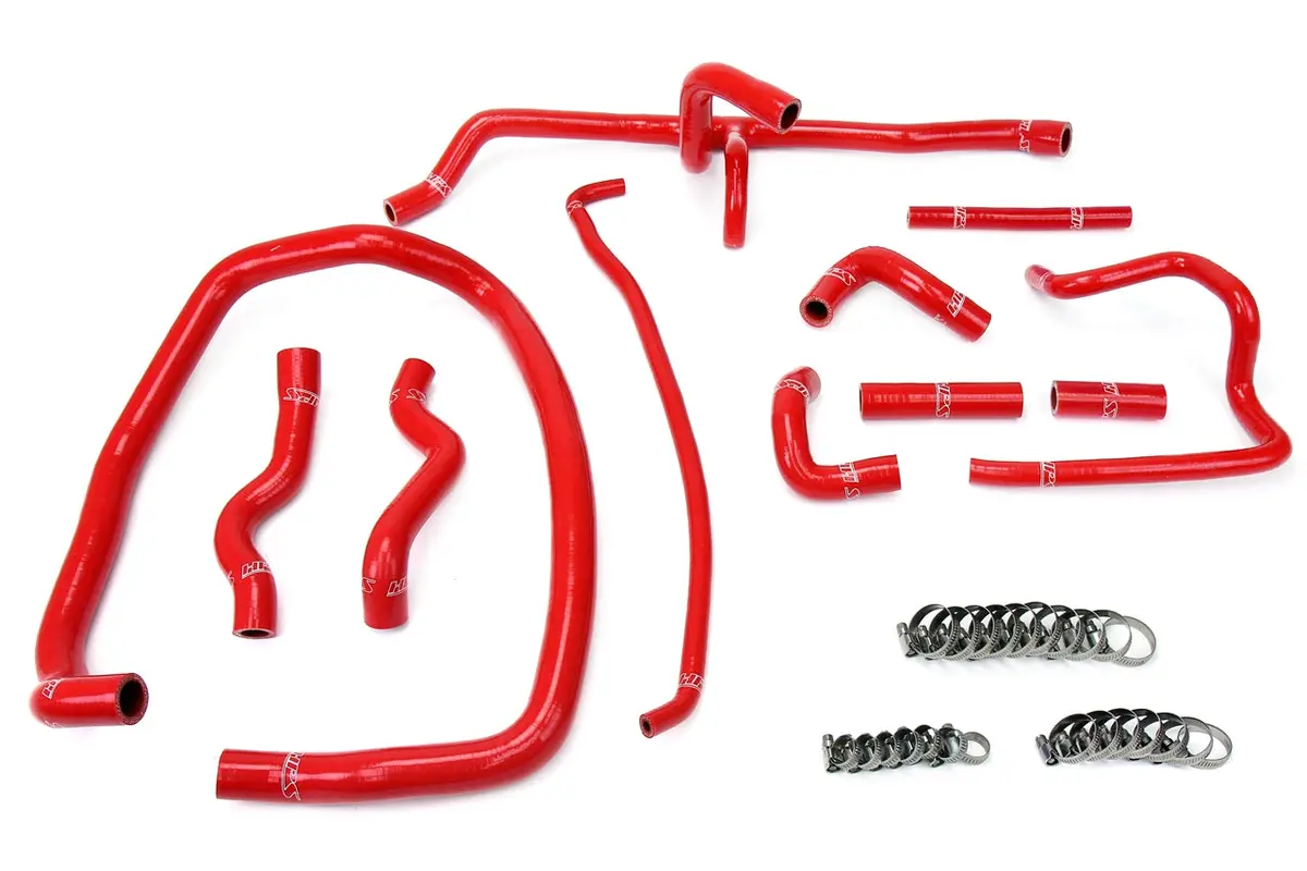 Hps Performance High Temp Reinforced Silicone Heater Coolant Hose Kit, Red, 57-1488-Red 1