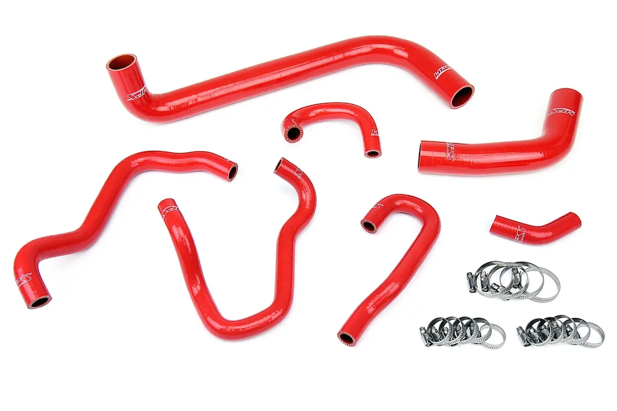 Hps Performance High Temp Reinforced Silicone Radiator And Heater Coolant Hose Kit, Red, 57-1490-Red 1