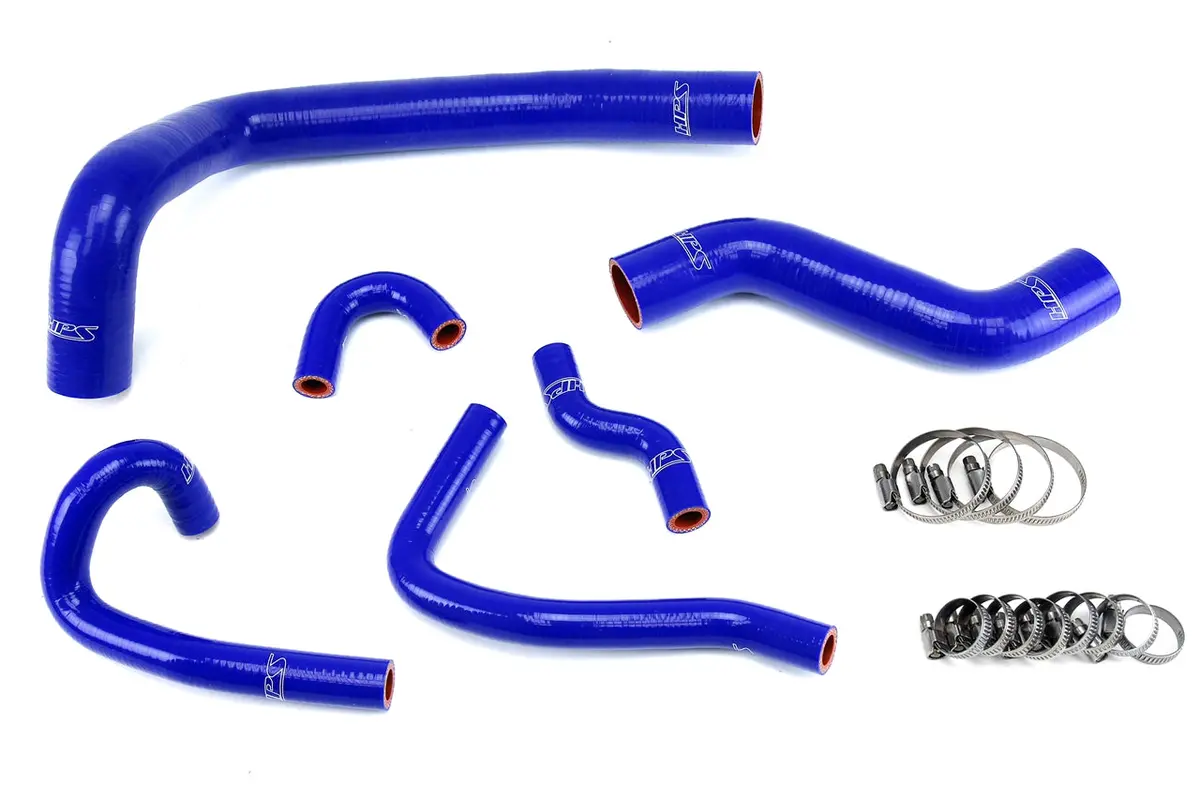 Hps Performance High Temp Reinforced Silicone Radiator And Heater Coolant Hose Kit, Blue, 57-1491-Blue 1
