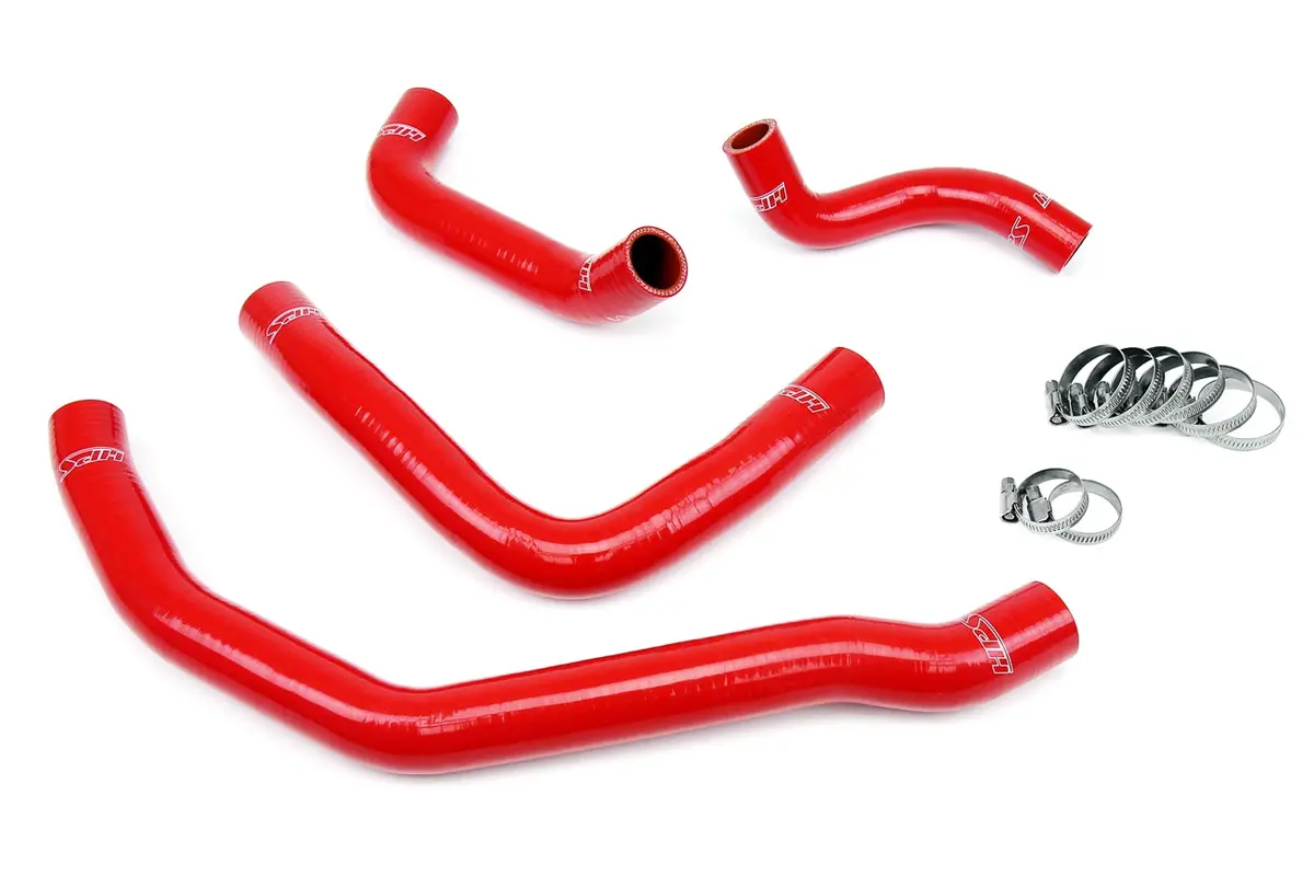 Hps Performance High Temp Reinforced Silicone Radiator Coolant Hose Kit, Red, 57-1500-Red 1
