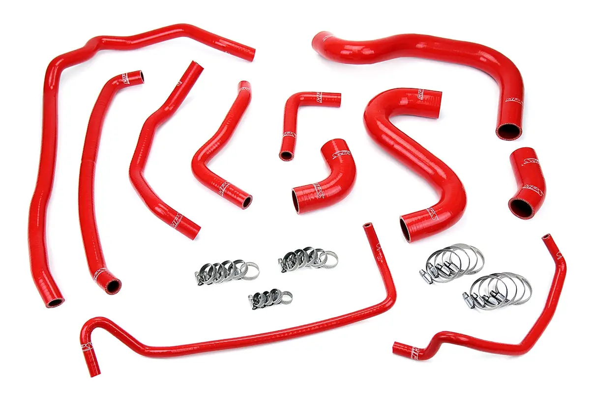 Hps Performance High Temp Reinforced Silicone Radiator And Heater Coolant Hose Kit, Red, 57-1502-Red 1