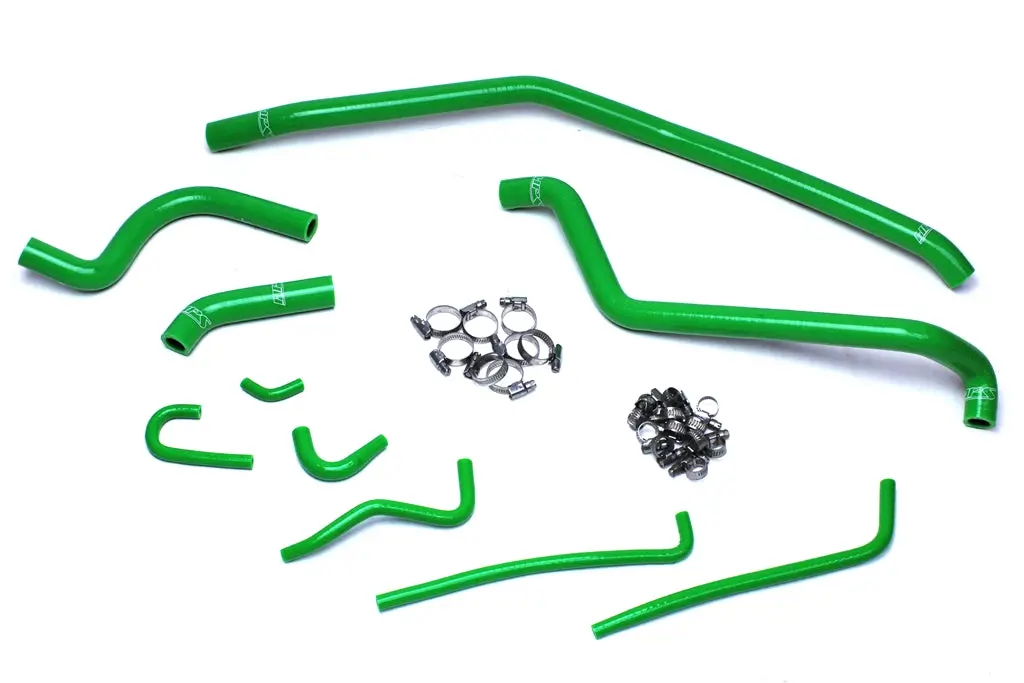 Hps Performance High Temp Reinforced Silicone Radiator Coolant Hose Kit, Green, 57-1504-Grn 1