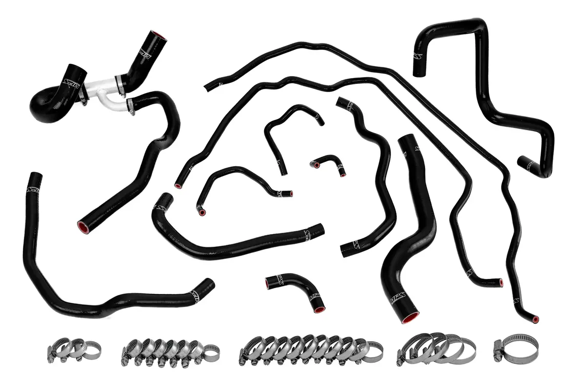 Hps Performance High Temp Reinforced Silicone Radiator And Heater Coolant Hose Kit, Black, 57-1511-Blk 1