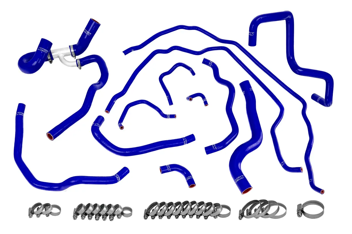 Hps Performance High Temp Reinforced Silicone Radiator And Heater Coolant Hose Kit, Blue, 57-1511-Blue 1