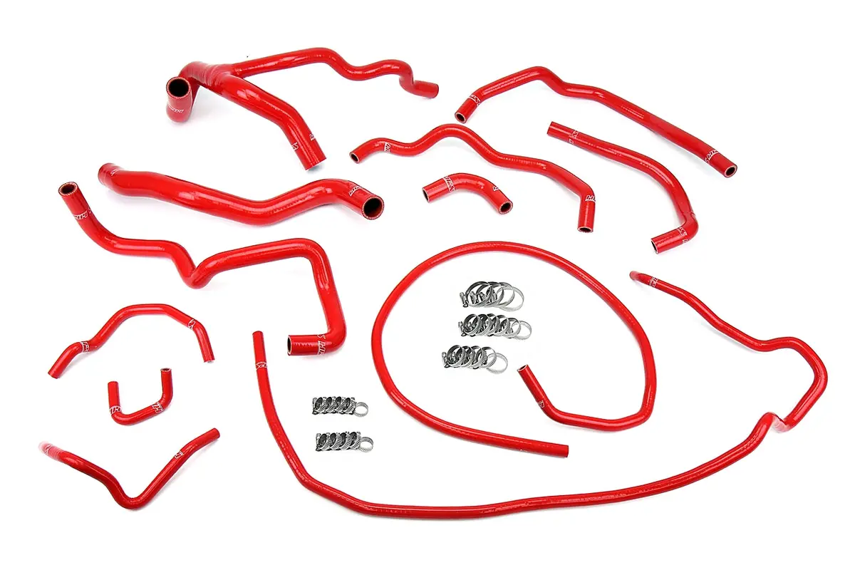 Hps Performance High Temp Reinforced Silicone Radiator And Heater Coolant Hose Kit, Red, 57-1512-Red 1