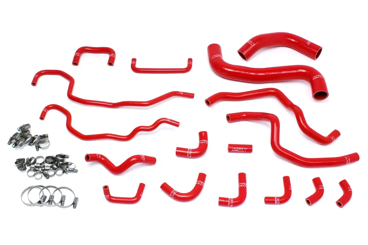 Hps Performance High Temp Reinforced Silicone Radiator And Heater Coolant Hose Kit, Red, 57-1516-Red 1