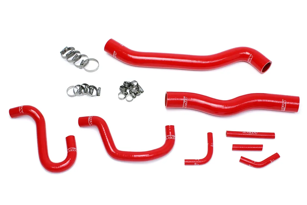 Hps Performance High Temp Reinforced Silicone Radiator And Heater Coolant Hose Kit, Red, 57-1518-Red 1