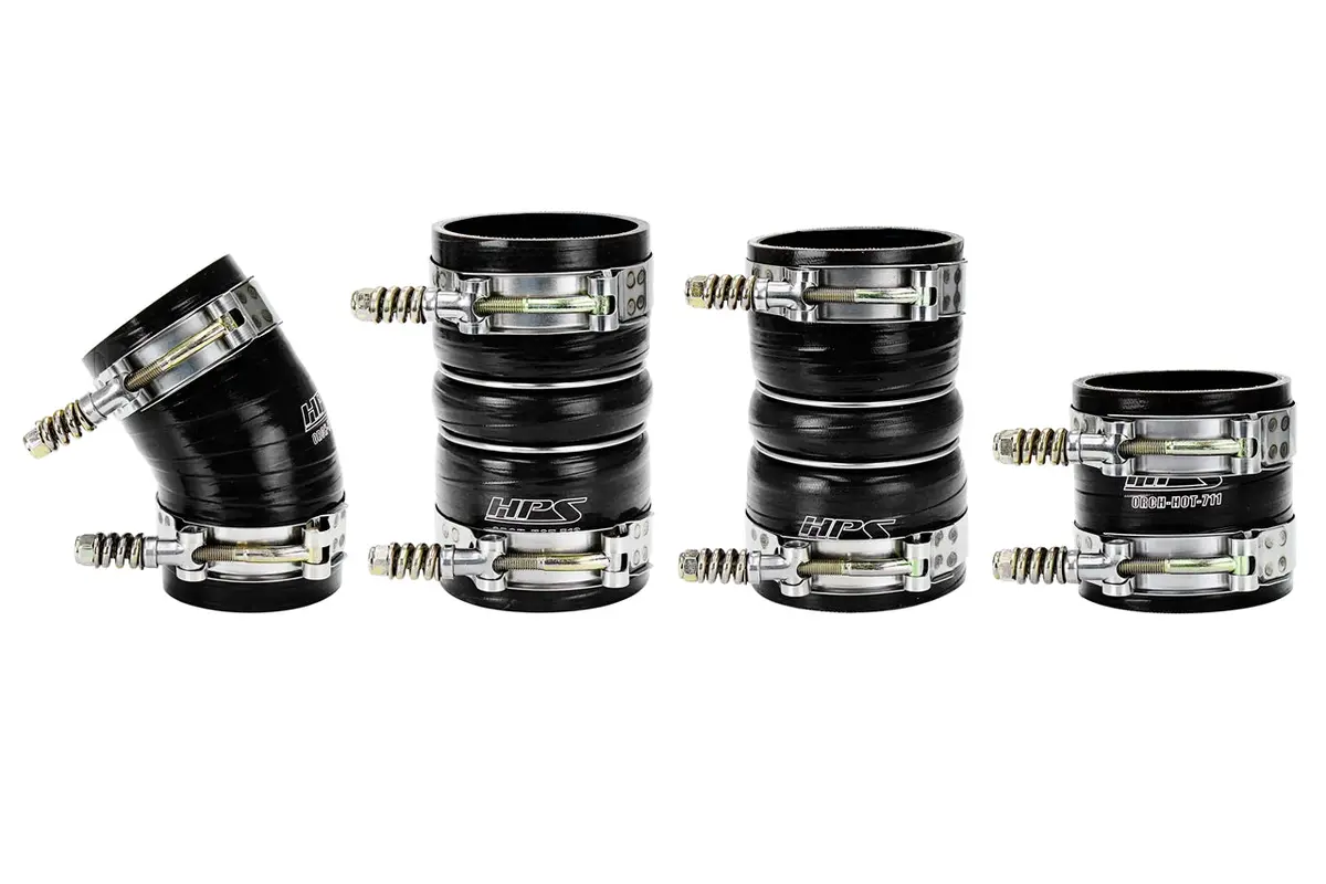 Hps Performance Ultra High Temp Aramid Reinforced Silicone Intercooler Hose Boots Kit, Black, 57-1537-Blk 1