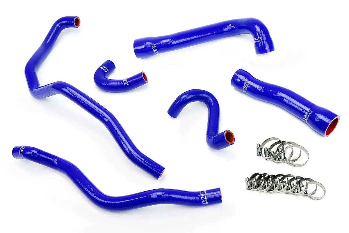Hps Performance High Temp Reinforced Silicone Radiator And Heater Coolant Hose Kit, Blue, 57-1543-Blue 1
