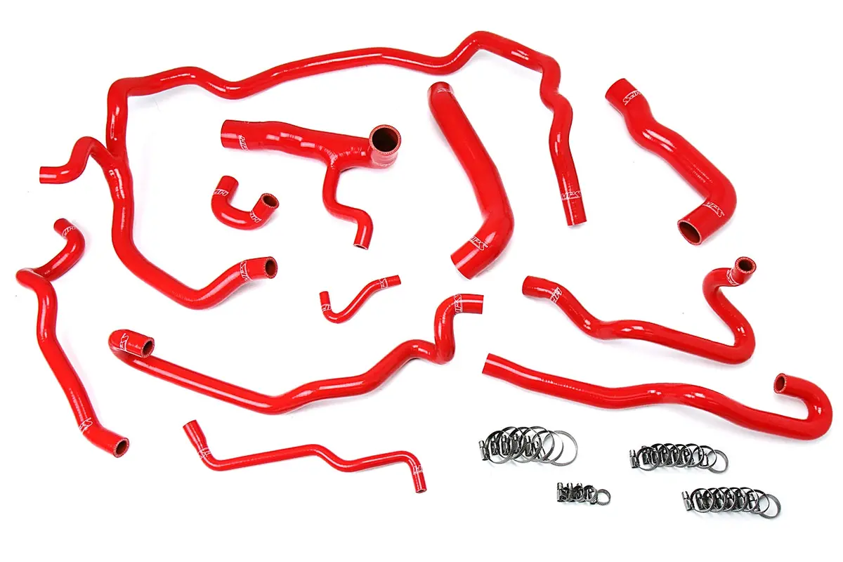 Hps Performance High Temp Reinforced Silicone Radiator And Heater Coolant Hose Kit, Red, 57-1552-Red 1
