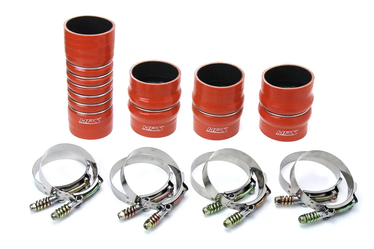 Hps Performance Ultra High Temp Aramid Reinforced Silicone Intercooler Hose Boots Kit, Orange, 57-1568 1