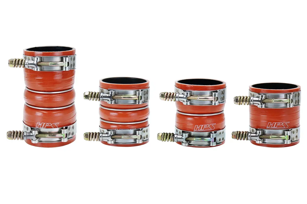 Hps Performance Ultra High Temp Aramid Reinforced Silicone Intercooler Hose Boots Kit, Orange, 57-1571 1