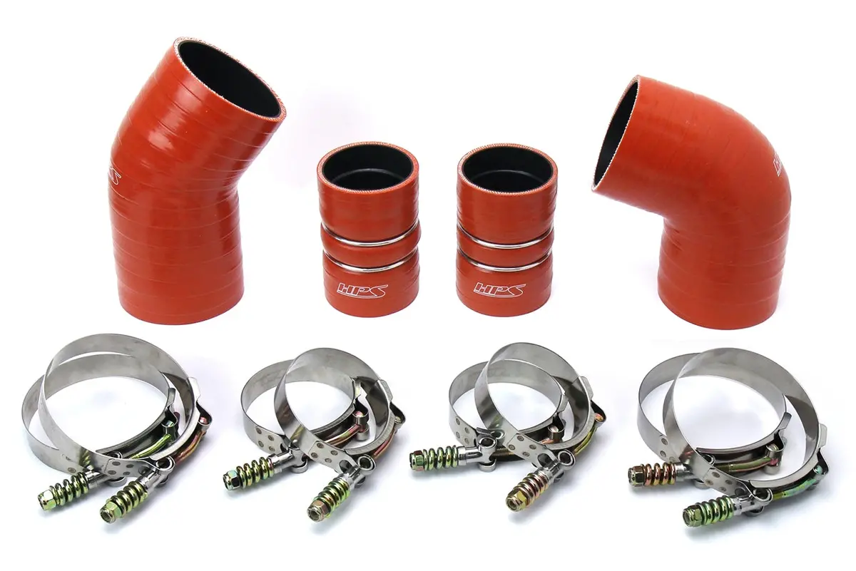 Hps Performance Ultra High Temp Aramid Reinforced Silicone Intercooler Hose Boots Kit, Orange, 57-1574 1