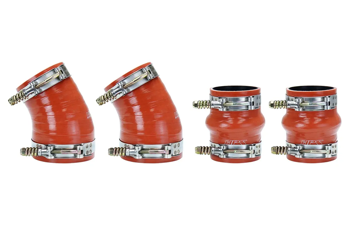Hps Performance Ultra High Temp Aramid Reinforced Silicone Intercooler Hose Boots Kit, Orange, 57-1576 1