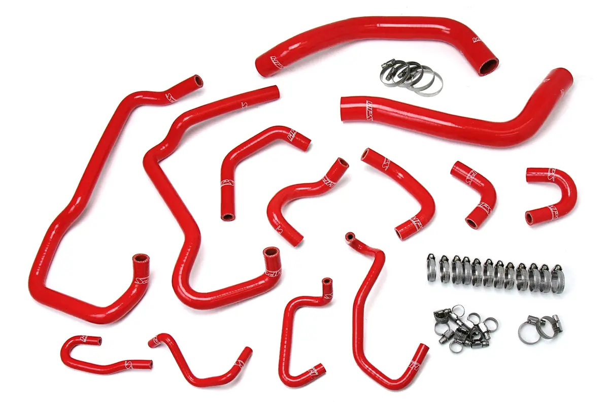 Hps Performance High Temp Reinforced Silicone Radiator And Heater Coolant Hose Kit, Red, 57-1581-Red 1