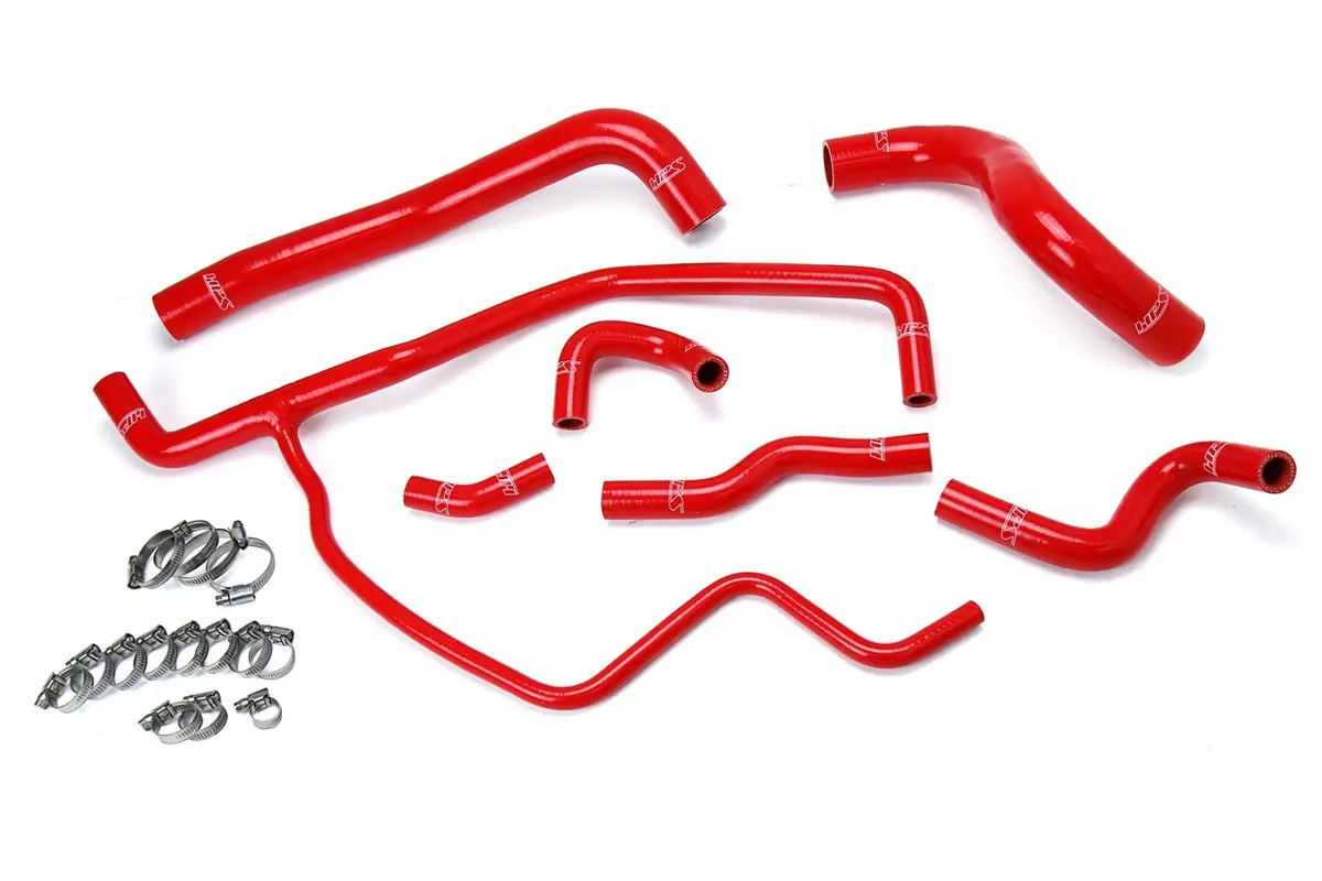 Hps Performance High Temp Reinforced Silicone Radiator And Heater Coolant Hose Kit, Red, 57-1583-Red 1