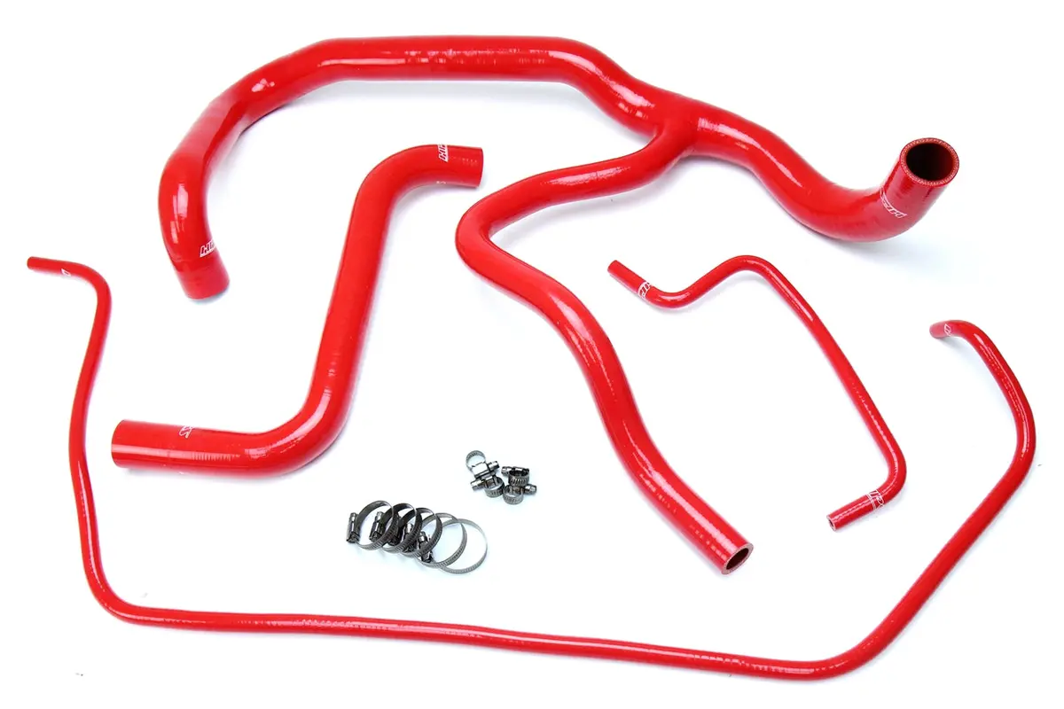 Hps Performance High Temp Reinforced Silicone Radiator Coolant Hose Kit, Red, 57-1594R-Red 1