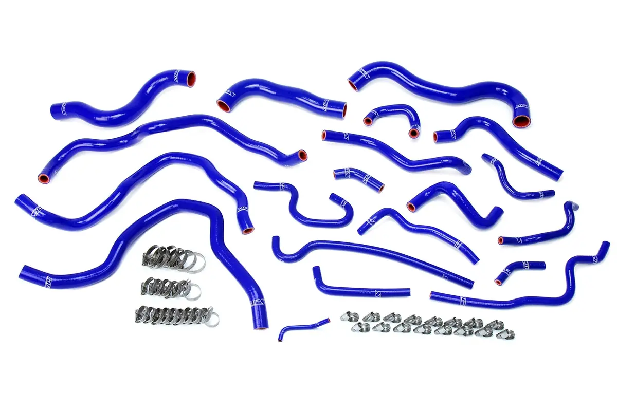 Hps Performance High Temp Reinforced Silicone Radiator And Heater Coolant Hose Kit, Blue, 57-1607-Blue 1