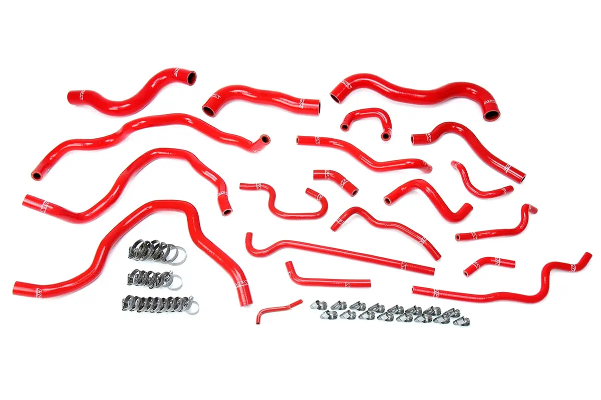 Hps Performance High Temp Reinforced Silicone Radiator And Heater Coolant Hose Kit, Red, 57-1607-Red 1