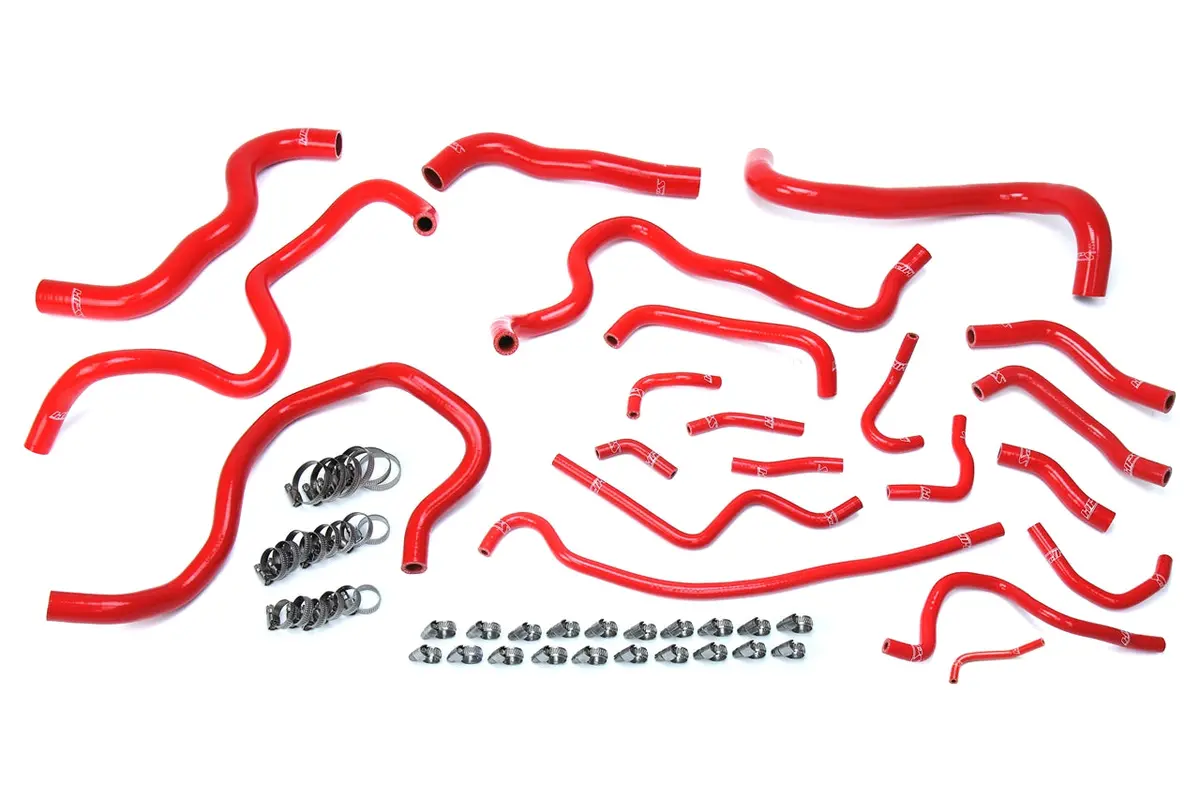 Hps Performance High Temp Reinforced Silicone Radiator And Heater Coolant Hose Kit, Red, 57-1608-Red 1