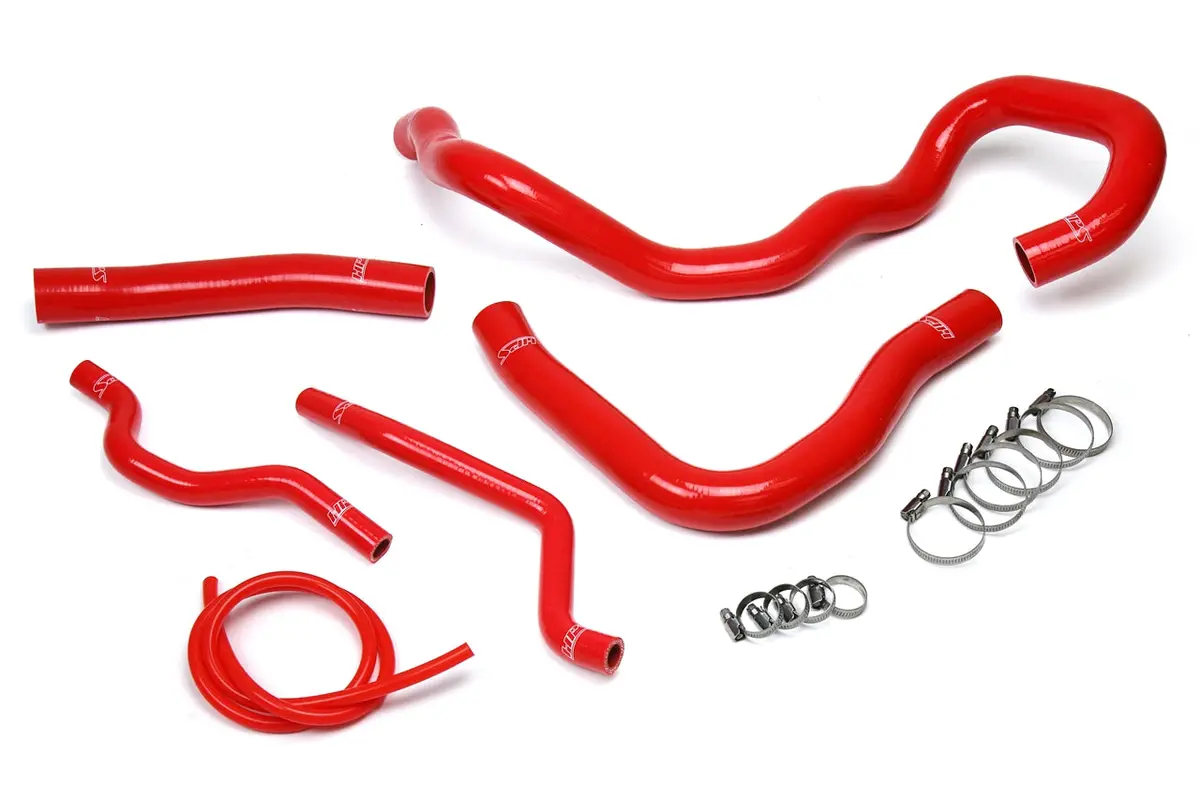 Hps Performance High Temp Reinforced Silicone Radiator And Heater Coolant Hose Kit, Red, 57-1609-Red 1