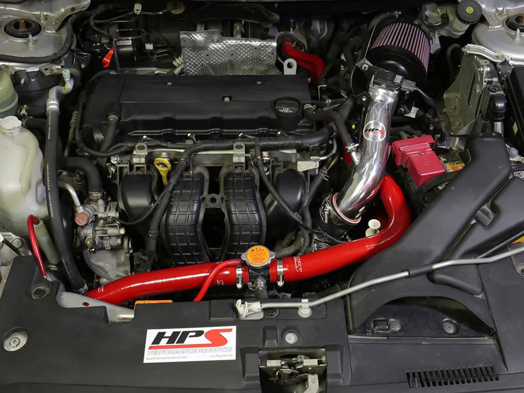 Hps Performance High Temp Reinforced Silicone Radiator And Heater Coolant Hose Kit, Red, 57-1609-Red 2