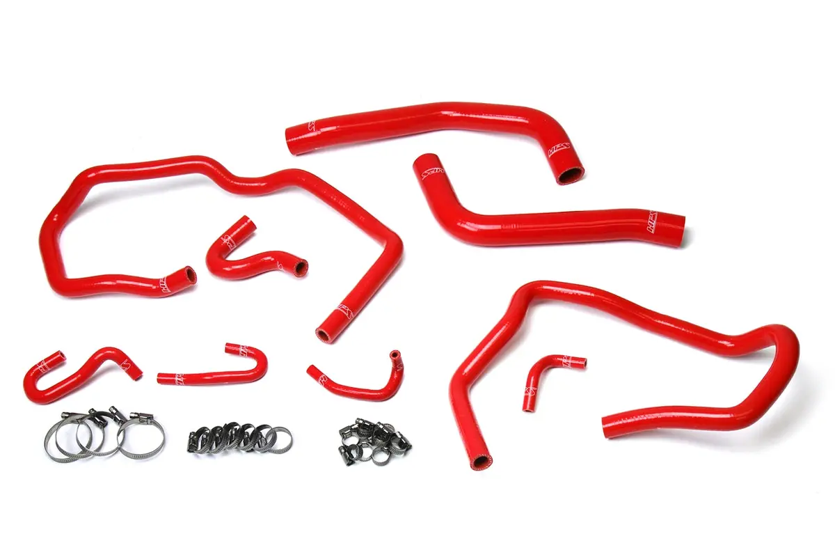 Hps Performance High Temp Reinforced Silicone Radiator And Heater Coolant Hose Kit, Red, 57-1611-Red 1