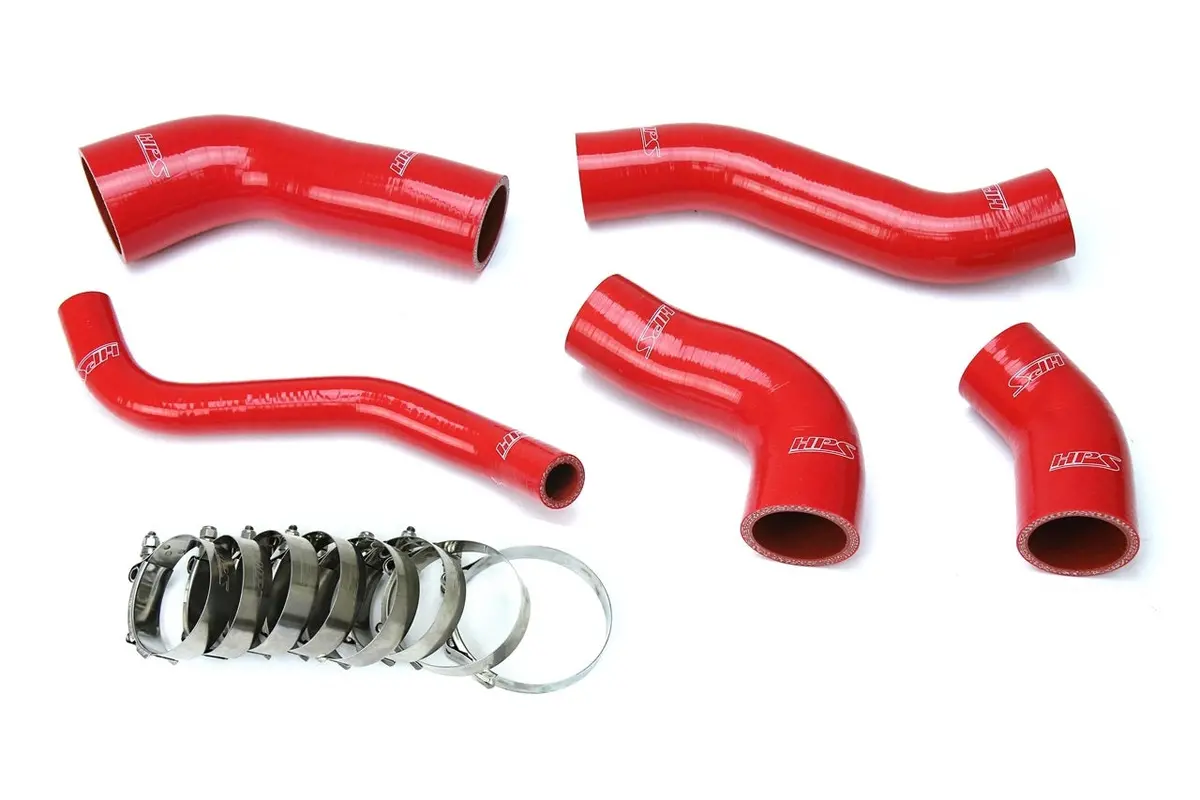 Hps Performance High Temp Reinforced Silicone Intercooler Hose Boots Kit, Red, 57-1629-Red 1