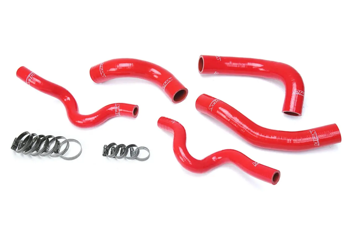 Hps Performance High Temp Reinforced Silicone Radiator Coolant Hose Kit, Red, 57-1630-Red 1