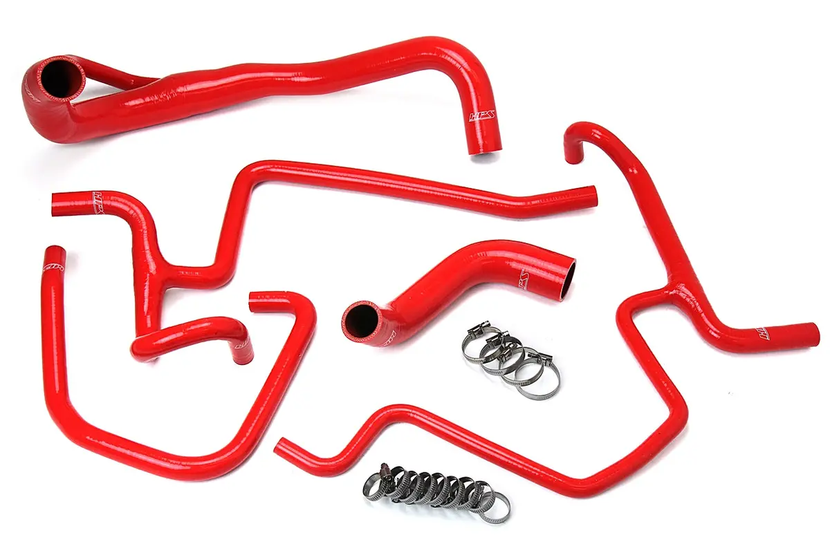 Hps Performance High Temp Reinforced Silicone Radiator And Heater Coolant Hose Kit, Red, 57-1646-Red 1