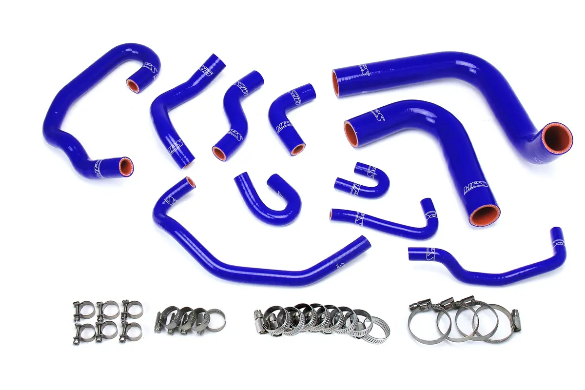 Hps Performance High Temp Reinforced Silicone Radiator And Heater Coolant Hose Kit, Blue, 57-1654-Blue 1