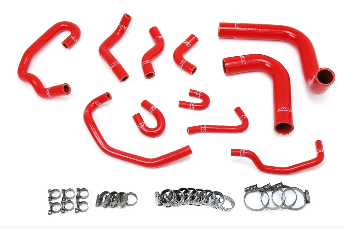 Hps Performance High Temp Reinforced Silicone Radiator And Heater Coolant Hose Kit, Red, 57-1654-Red 1