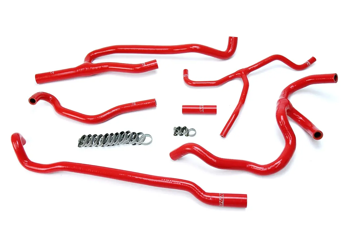 Hps Performance High Temp Reinforced Silicone Heater Coolant Hose Kit, Red, 57-1660-Red 1