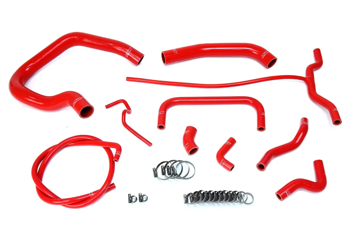 Hps Performance High Temp Reinforced Silicone Radiator And Heater Coolant Hose Kit, Red, 57-1661-Red 1