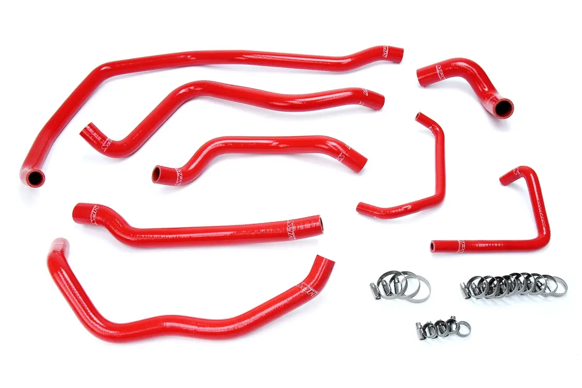 Hps Performance High Temp Reinforced Silicone Radiator Coolant Hose Kit, Red, 57-1666-Red 1
