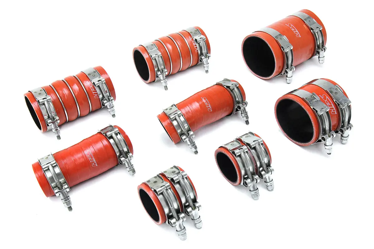 Hps Performance Ultra High Temp Aramid Reinforced Silicone Intercooler Hose Boots Kit, Orange, 57-1672 1